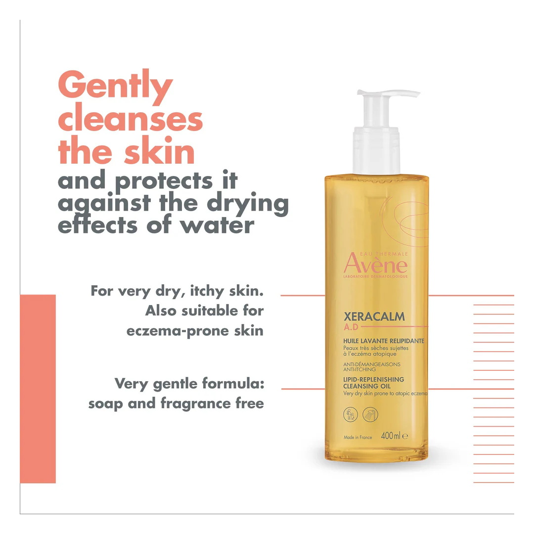 Avene XeraCalm A.D. Lipid - Replenishing Cleansing Oil - Image 3