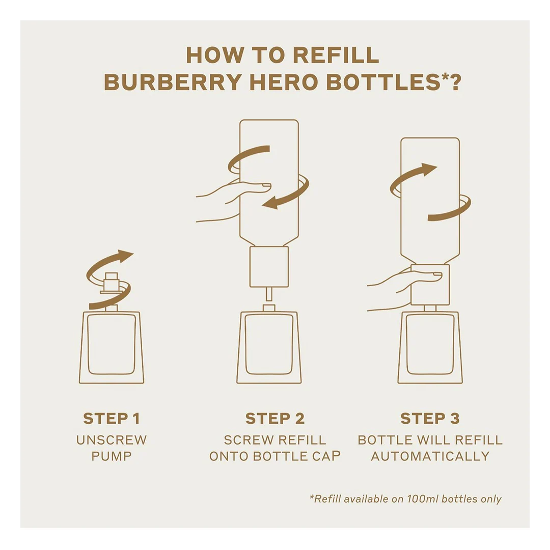 BURBERRY Hero Eau de Parfum Spray Refill - Image 5