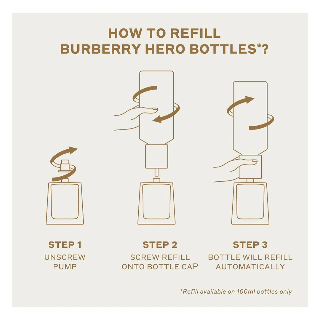 BURBERRY Hero Eau de Toilette Spray Refill - Image 5