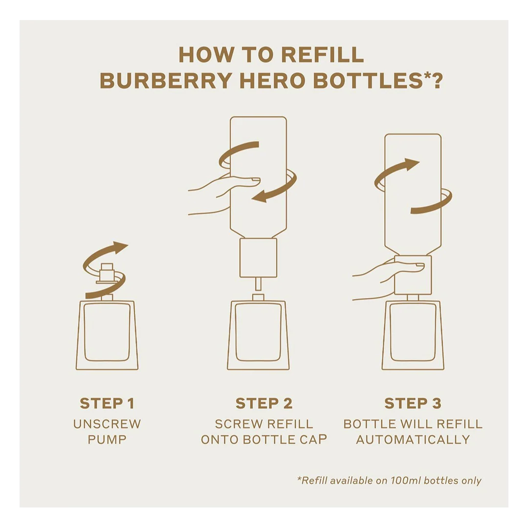 BURBERRY Hero Parfum Spray Refill - Image 4