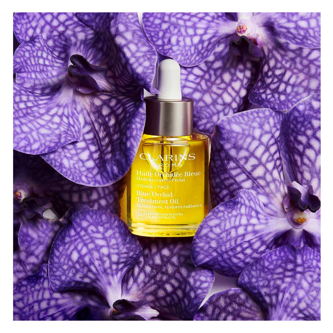 Clarins Blue Orchid Face Treatment Oil - Dehydrated Skin - Image 4