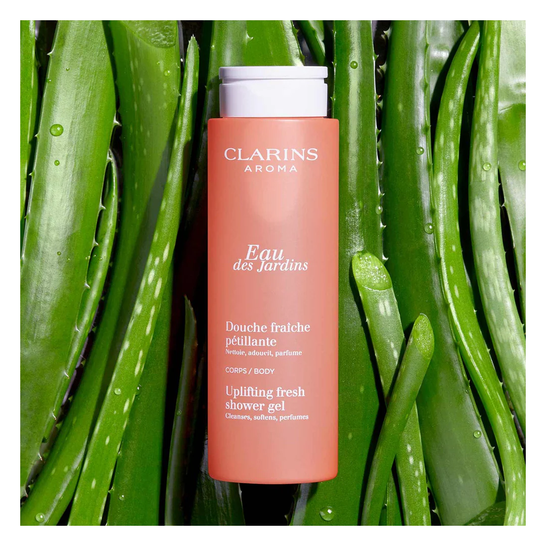 Clarins Eau des Jardins Uplifting Fresh Shower Gel - Image 4
