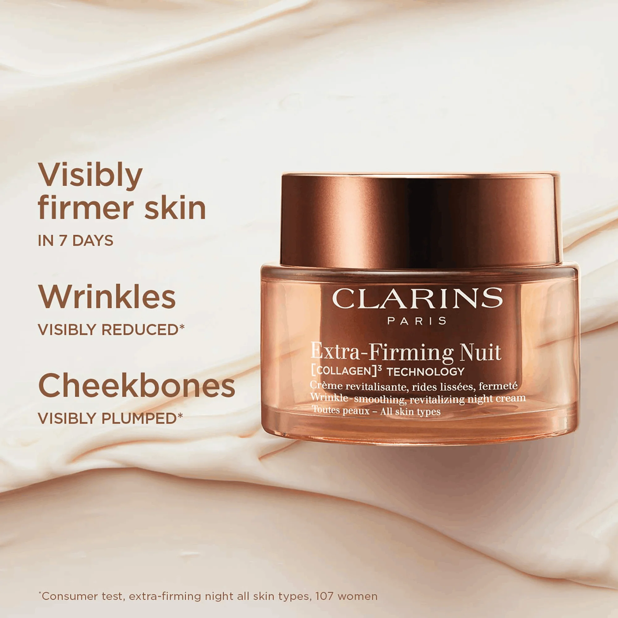 Clarins Extra-Firming Revitalizing Night Cream - Dry Skin 50ml Refill - Image 3