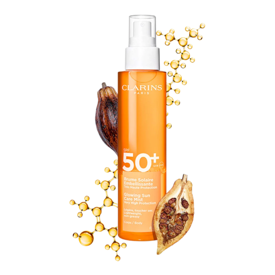 Clarins Glowing Sun Care Mist Very High Protection for Body SPF50+ - Image 3
