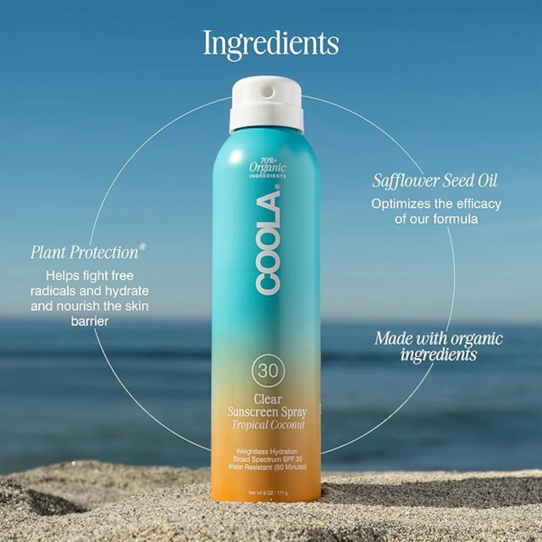 Coola Classic Sunscreen Spray Tropical Coconut SPF30 - Image 3