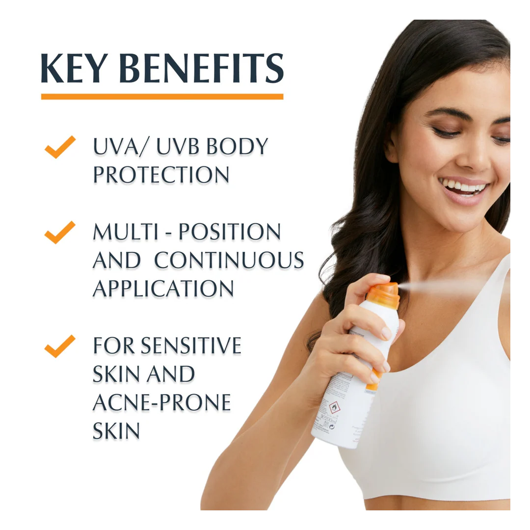 Eucerin Body Oil Control Dry Touch Sun Spray Transparent SPF50 - Image 3