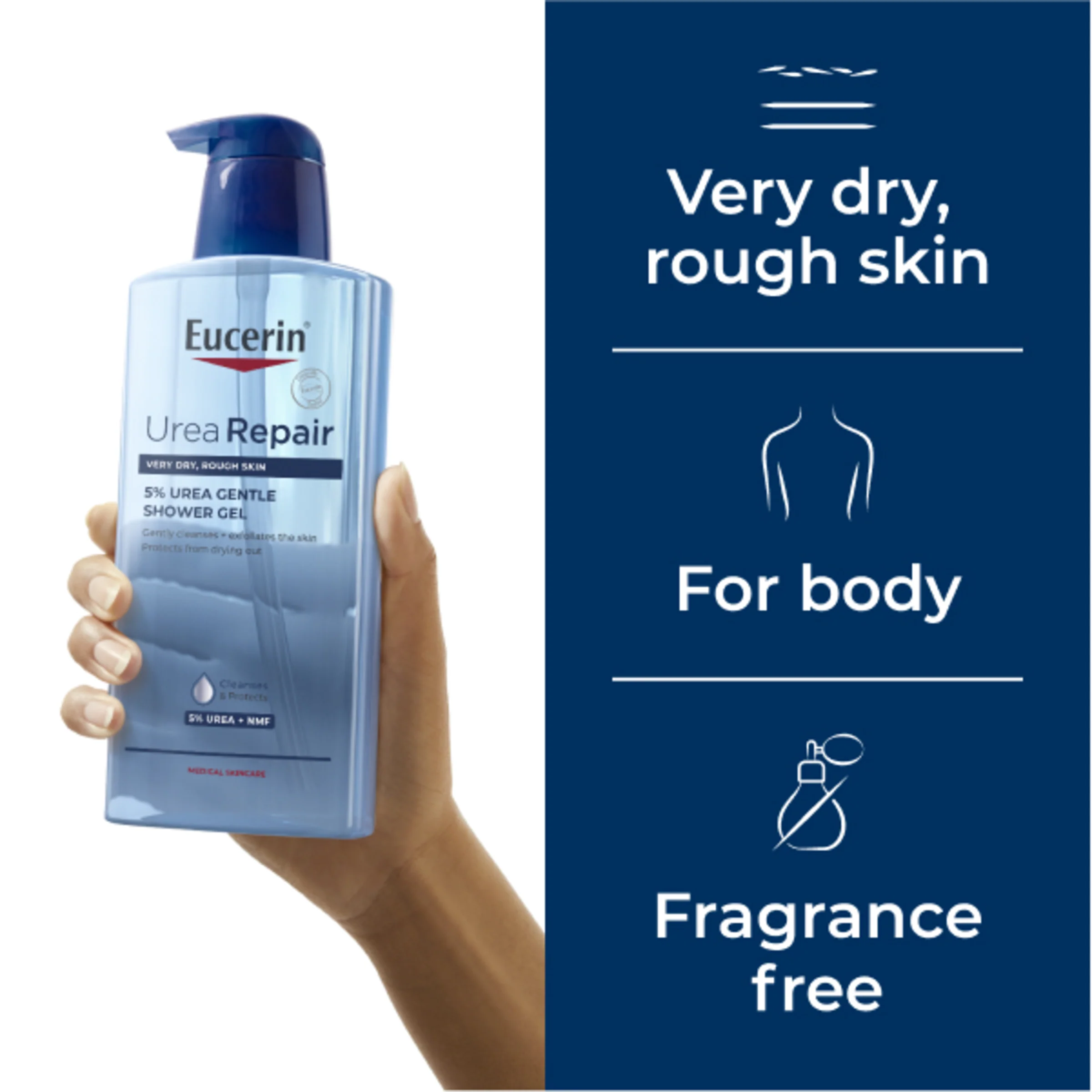 Eucerin Urea Repair 5% Urea Gentle Shower Gel - Image 2