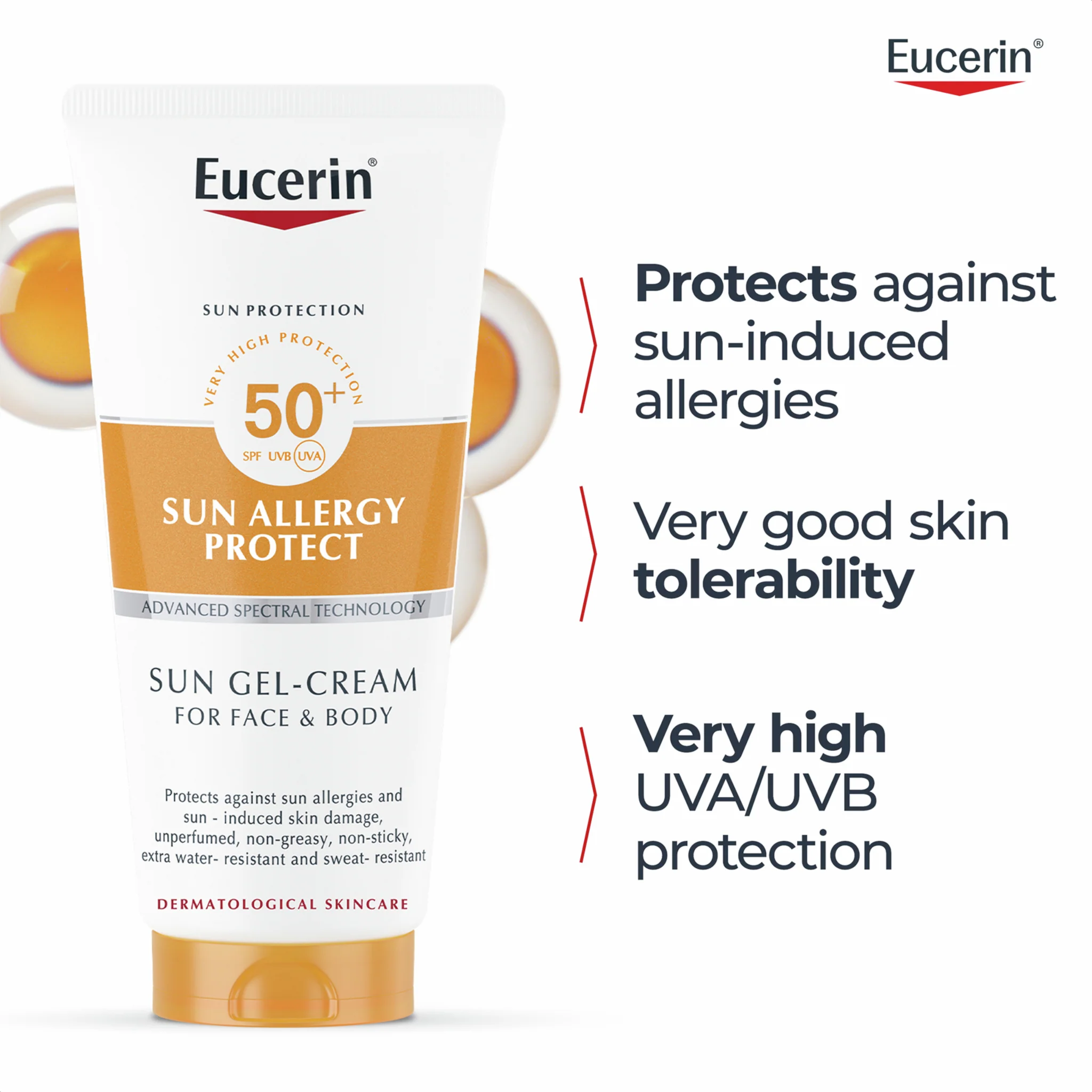 Eucerin Sun Allergy Protect Sun Cream Gel For Face and Body SPF50+ - Image 4