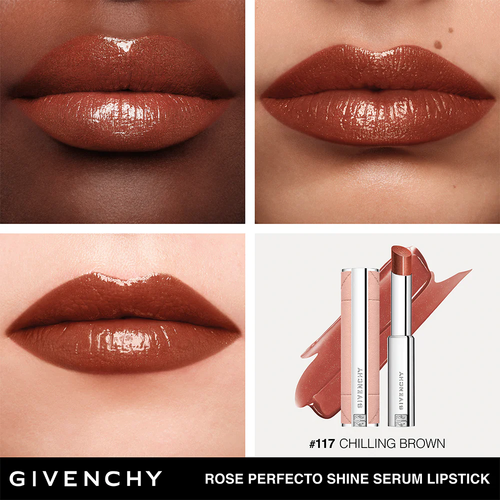 GIVENCHY Rose Perfecto Shine Serum Lipstick - Image 6