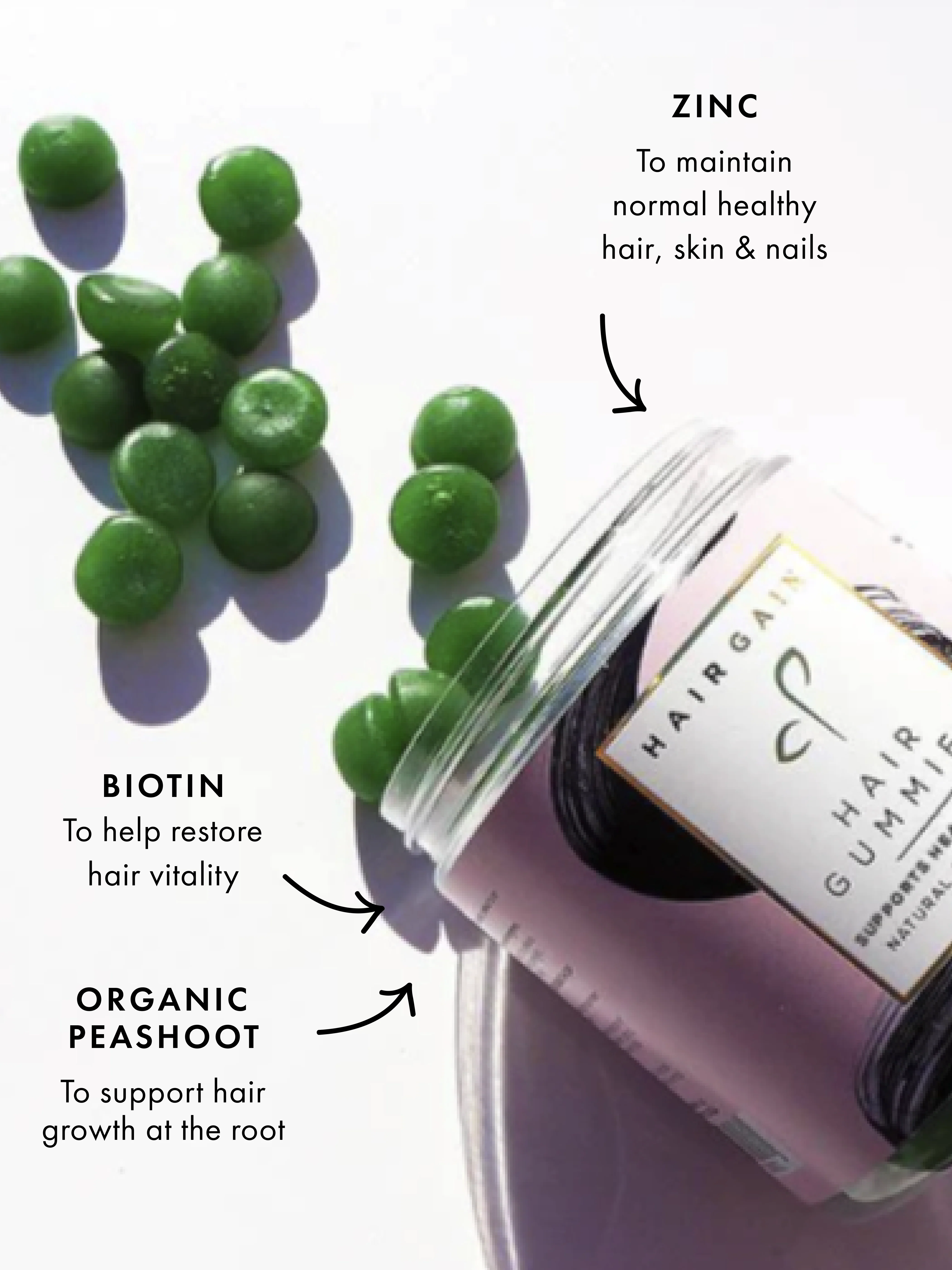Hair Gain Vegan Hair Gummies Duo Set 2 x 60 - Image 4
