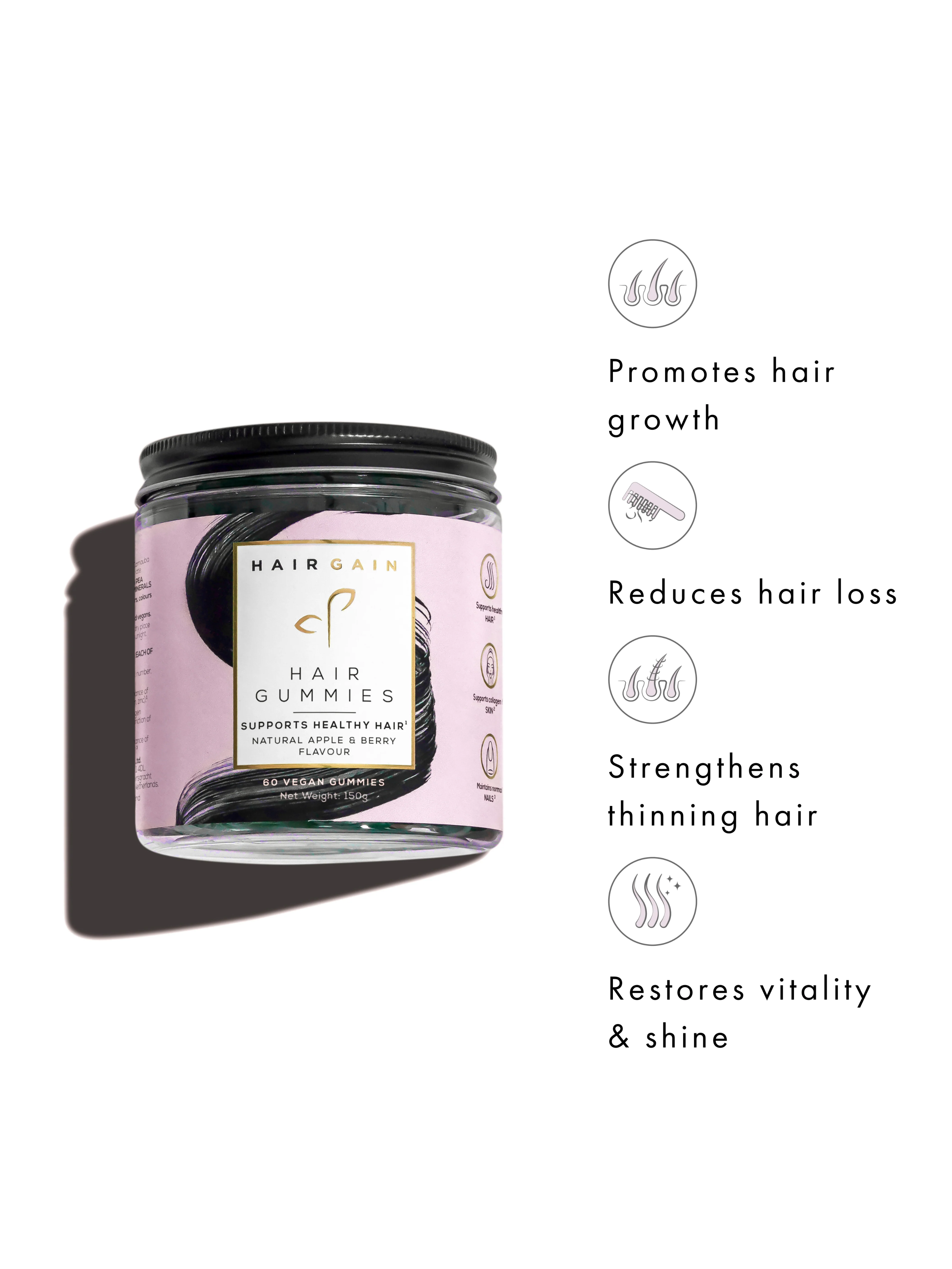 Hair Gain Vegan Hair Gummies Duo Set 2 x 60 - Image 7