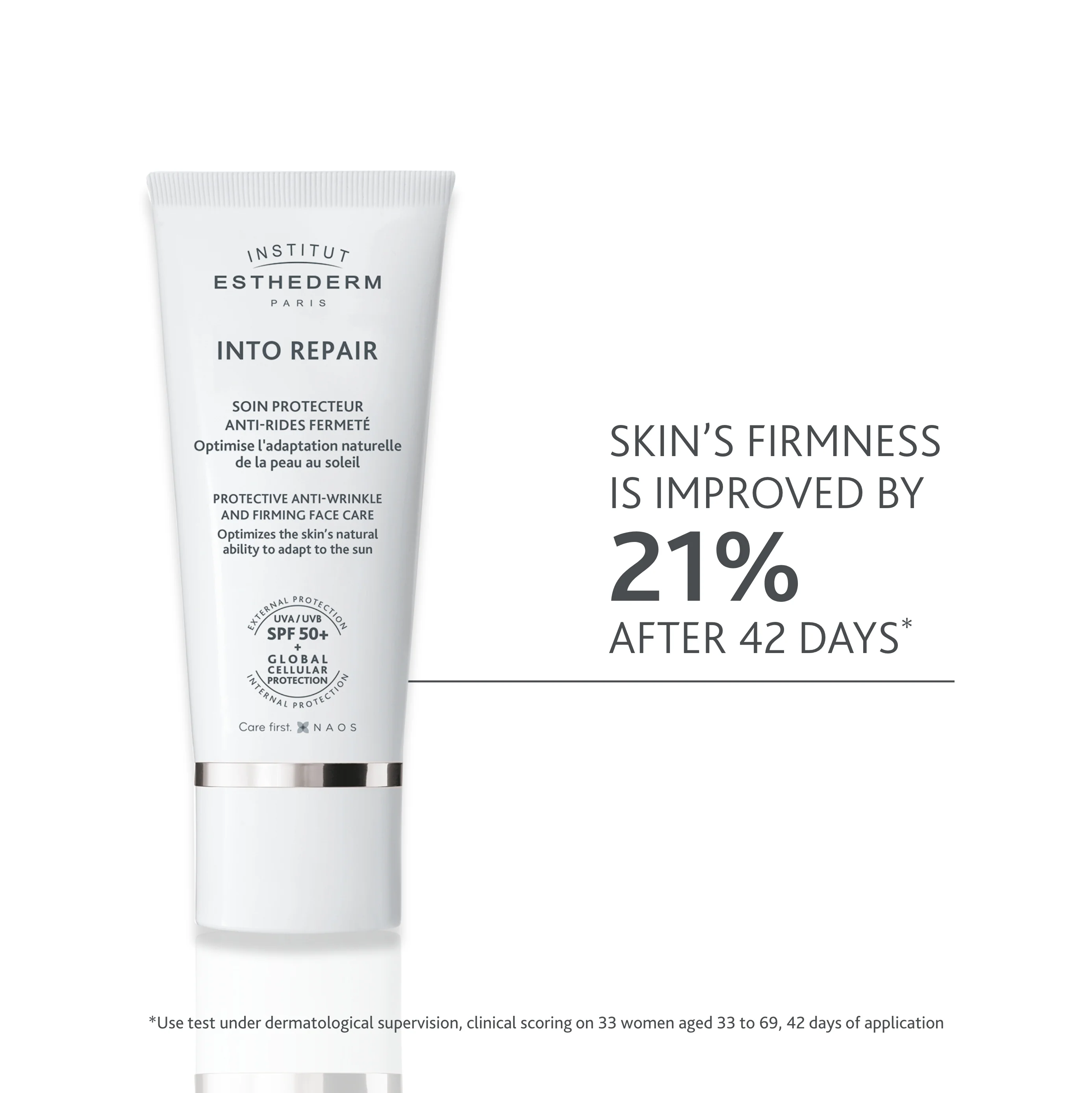 Institut Esthederm Into Repair Protective Anti-Wrinkle and Firming Face Care SPF50+ - Image 7