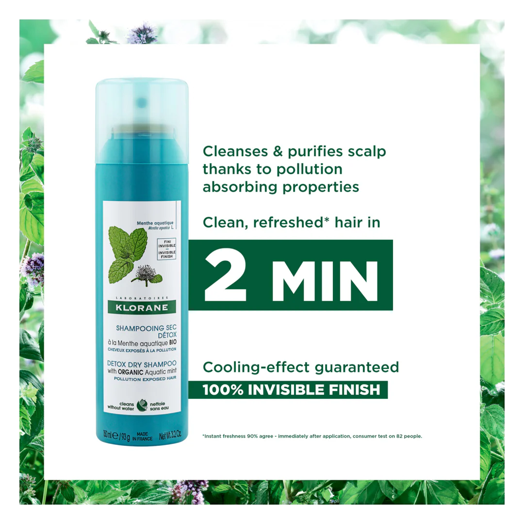 Klorane Aquatic Mint Detox Dry Shampoo - Image 2