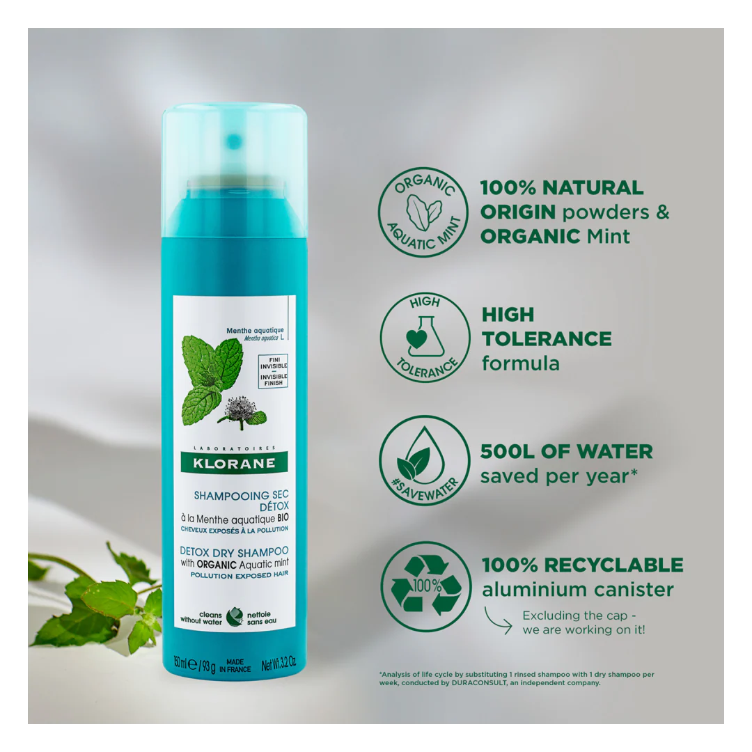 Klorane Aquatic Mint Detox Dry Shampoo - Image 3