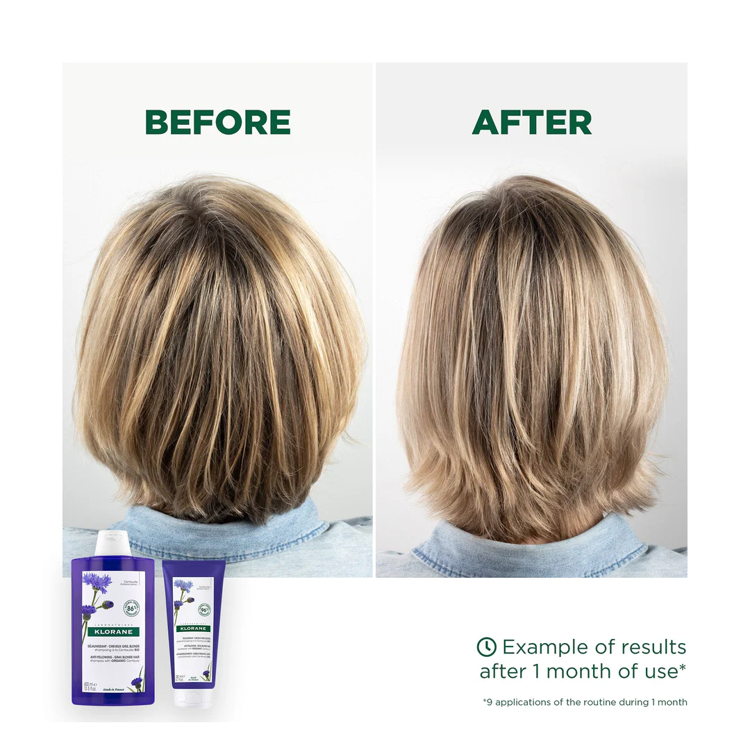 Klorane Centaury Anti-Yellowing Conditioner for Grey and Blonde Hair - Image 4