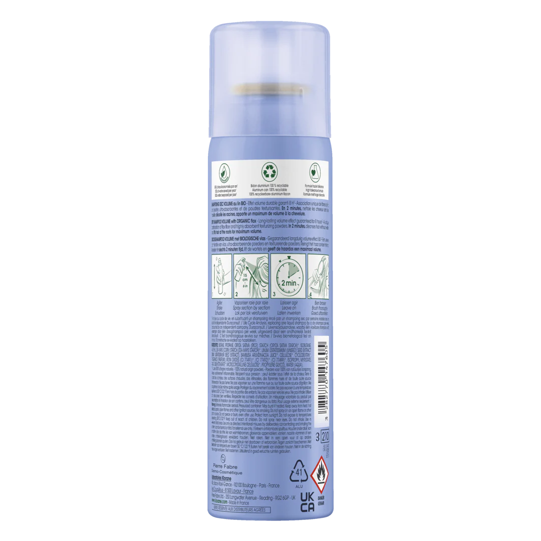 Klorane Flax Volume Dry Shampoo For Fine, Limp Hair - Image 2