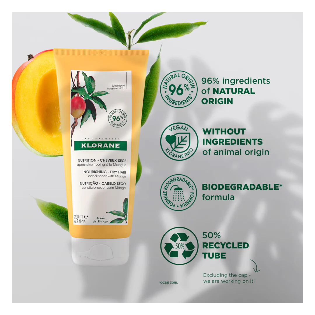 Klorane Mango Nourishing Conditioner for Dry Hair - Image 3