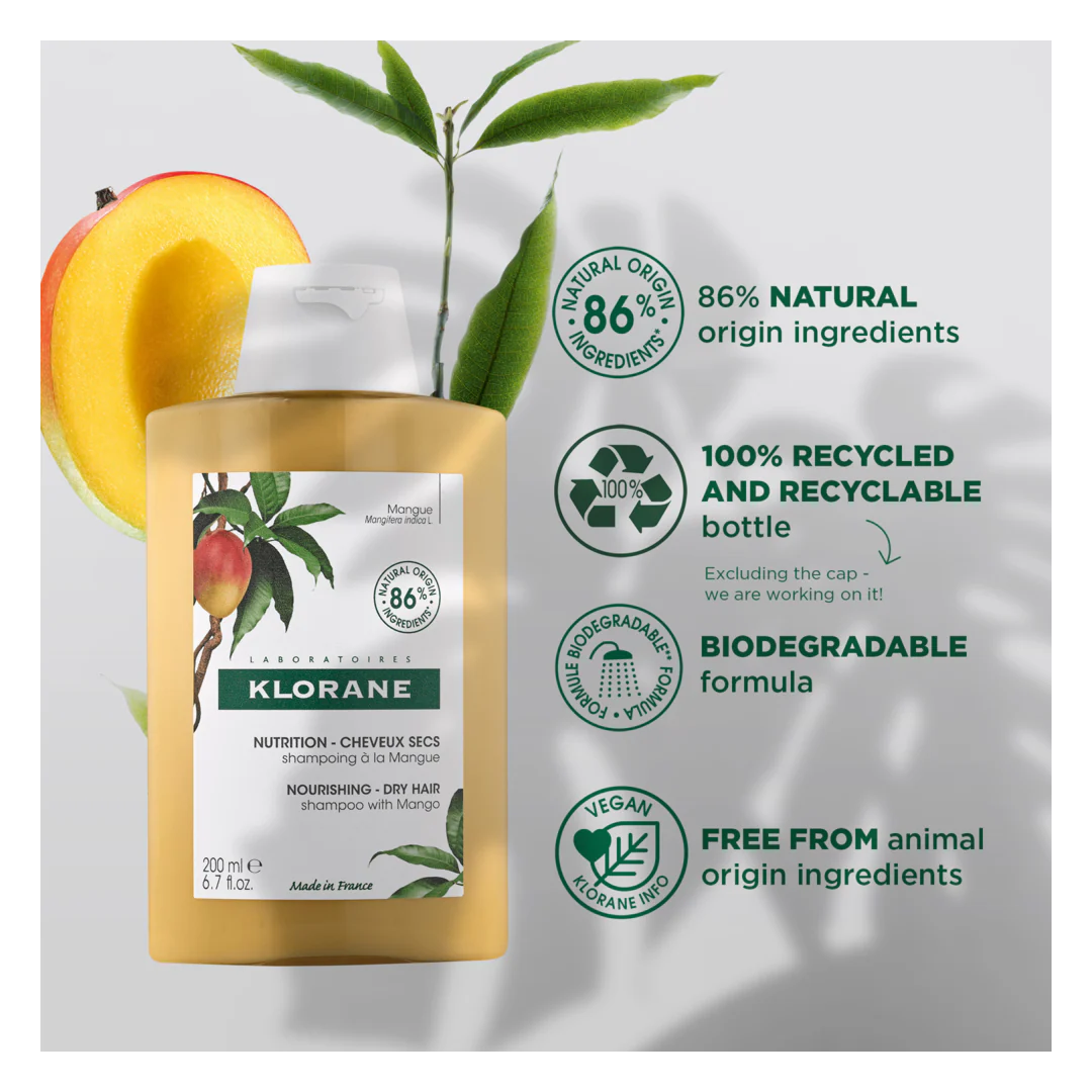 Klorane Mango Nourishing Shampoo for Dry Hair - Image 3