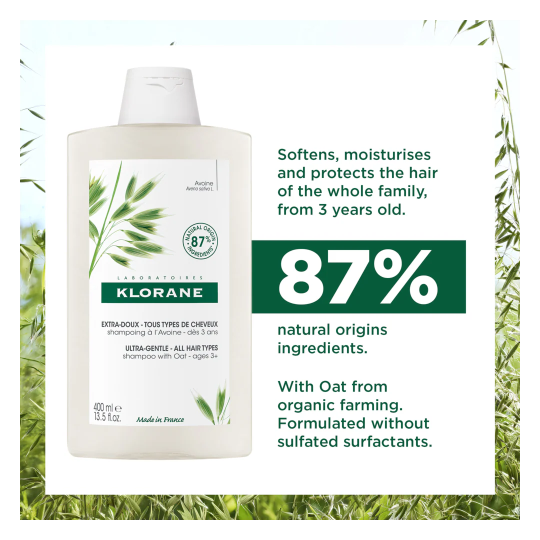 Klorane Oat Ultra-Gentle Shampoo for All Hair Types - Image 4