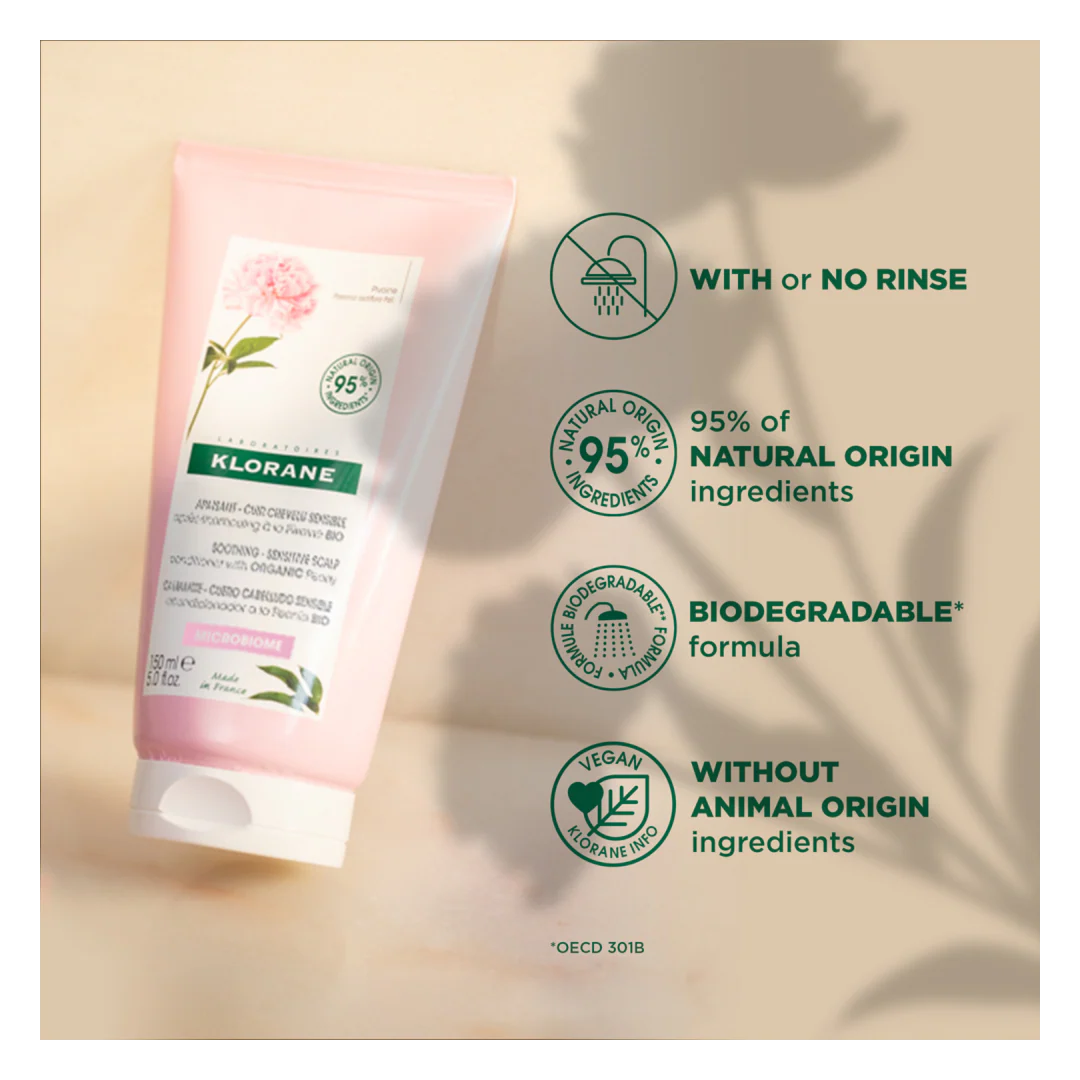 Klorane Peony Soothing Conditioner For Sensitive Scalp - Image 2