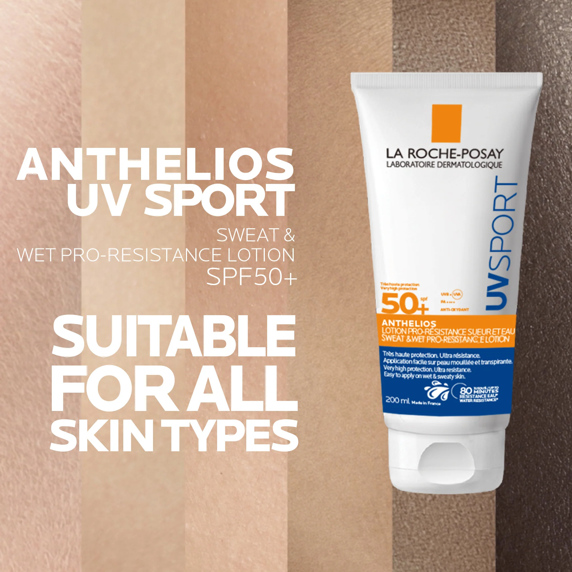 La Roche-Posay Anthelios UVSPORT Sweat & Wet Pro-Resistance Lotion SPF50+ - Image 2