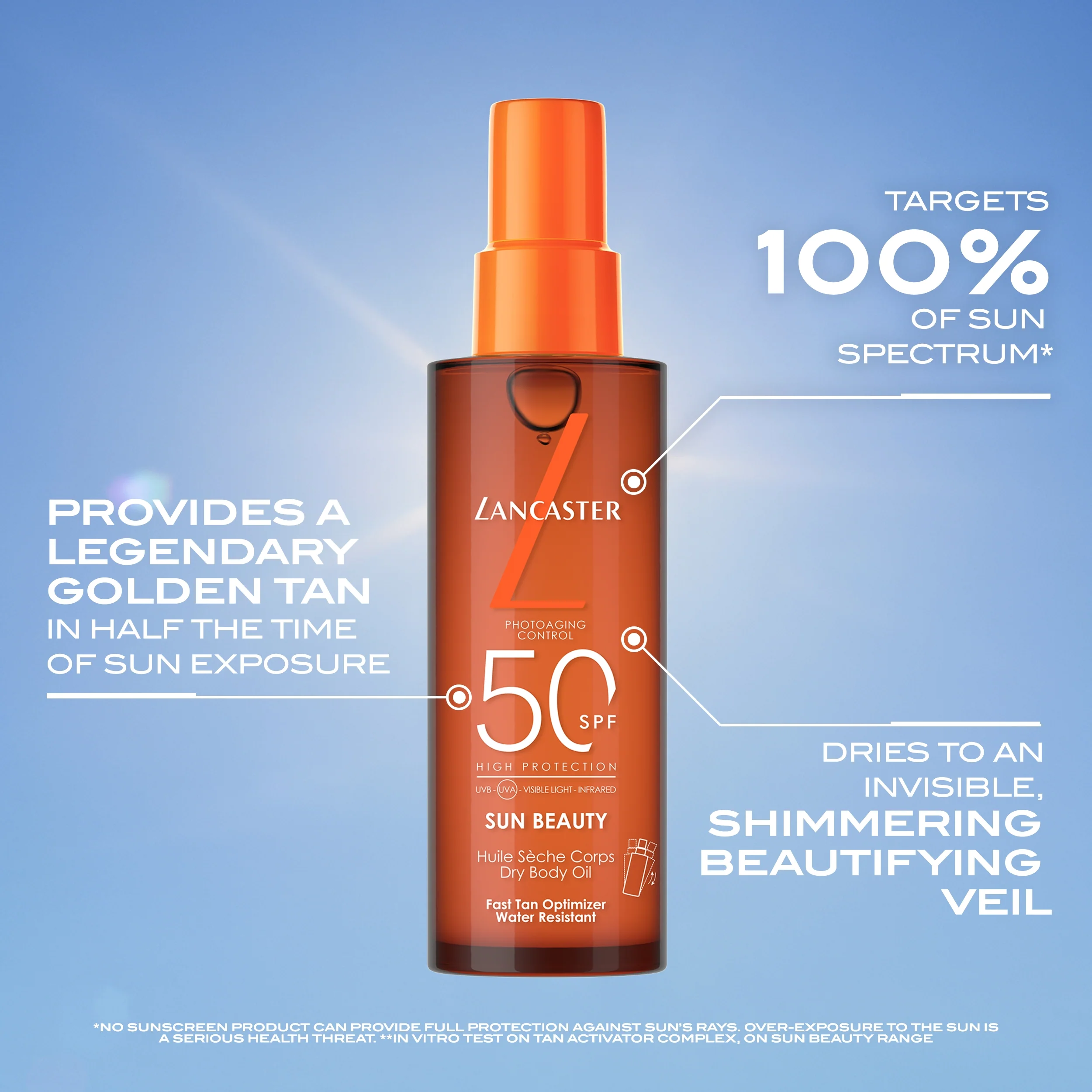 Lancaster Sun Beauty Dry Body Oil SPF50 - Image 2