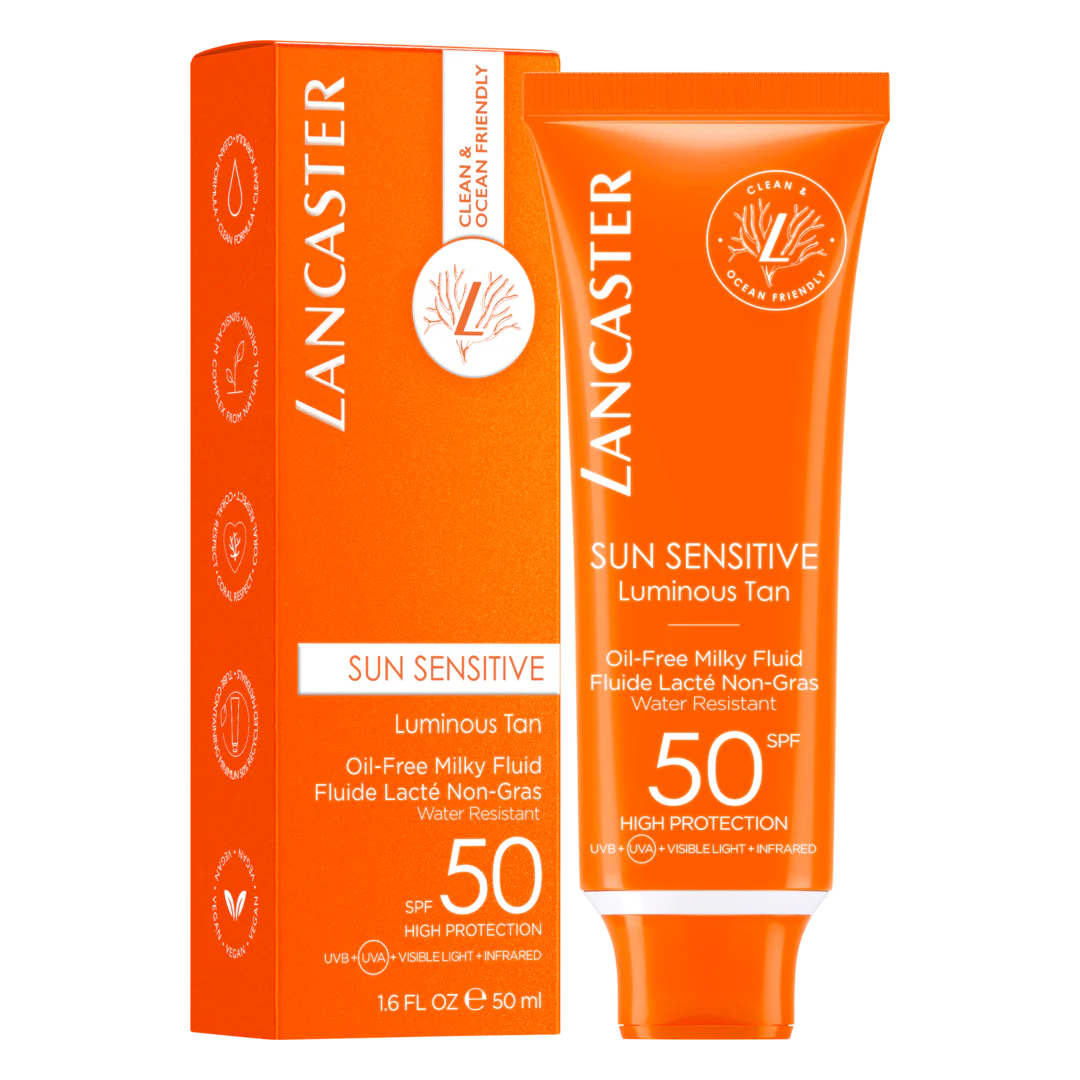 Lancaster Sun Sensitive Luminous Tan Oil-Free Milky Fluid SPF50 - Image 2