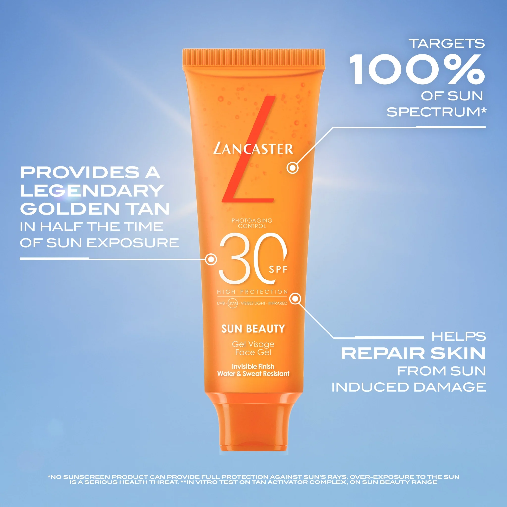 Lancaster Sun Beauty Invisible Face Gel SPF30 - Image 2