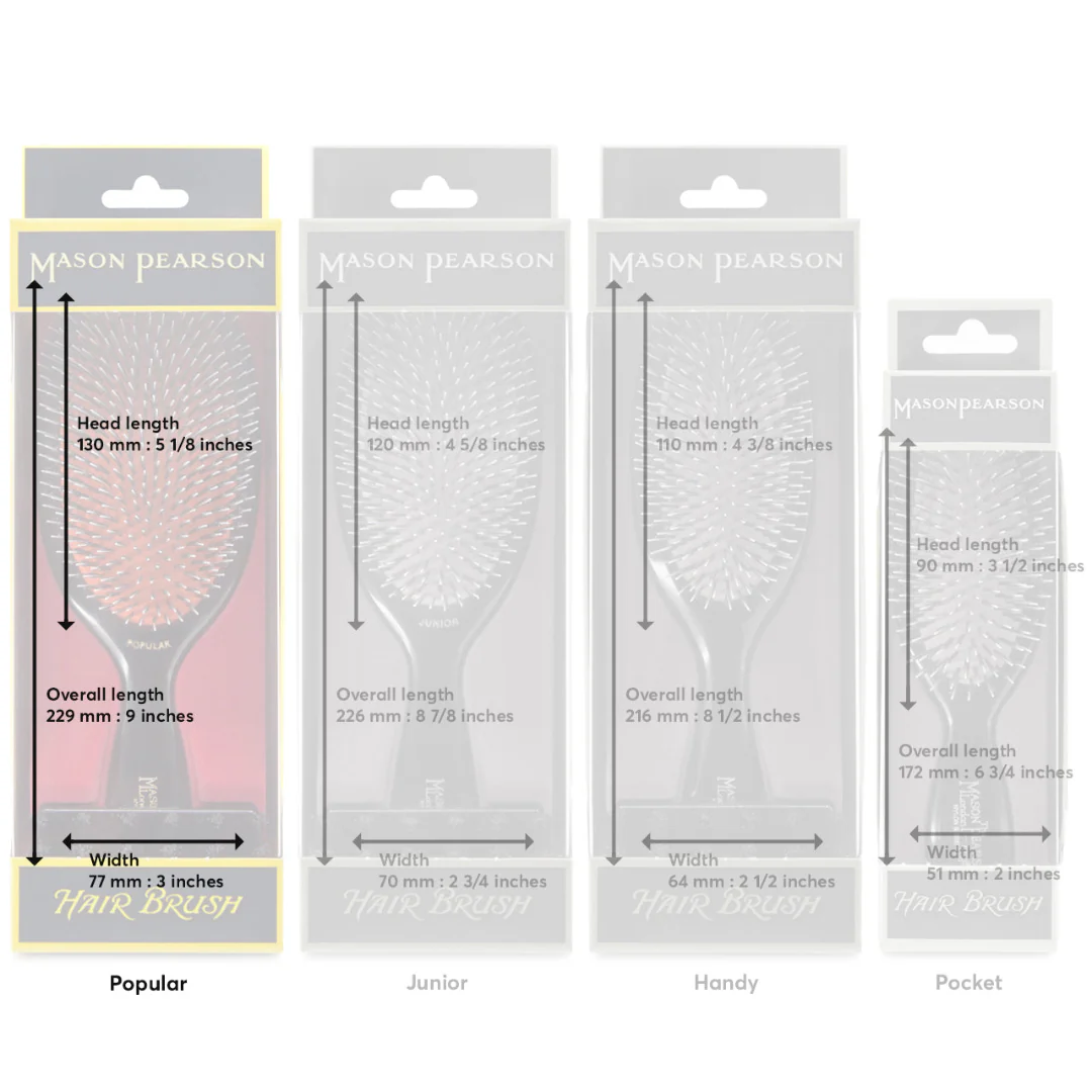 Mason Pearson Brushes Bristle/Nylon Popular BN1 - Image 9