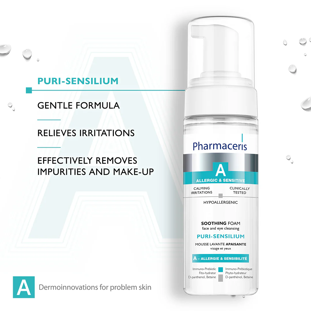 Pharmaceris A Puri-Sensilium Soothing Face & Eye Cleansing Foam Cleanser - Image 3