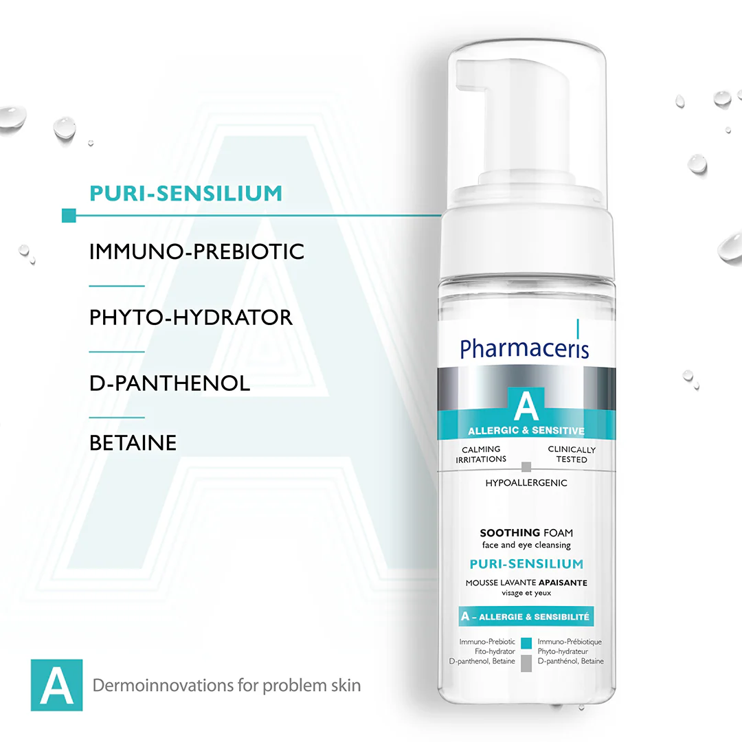 Pharmaceris A Puri-Sensilium Soothing Face & Eye Cleansing Foam Cleanser - Image 4