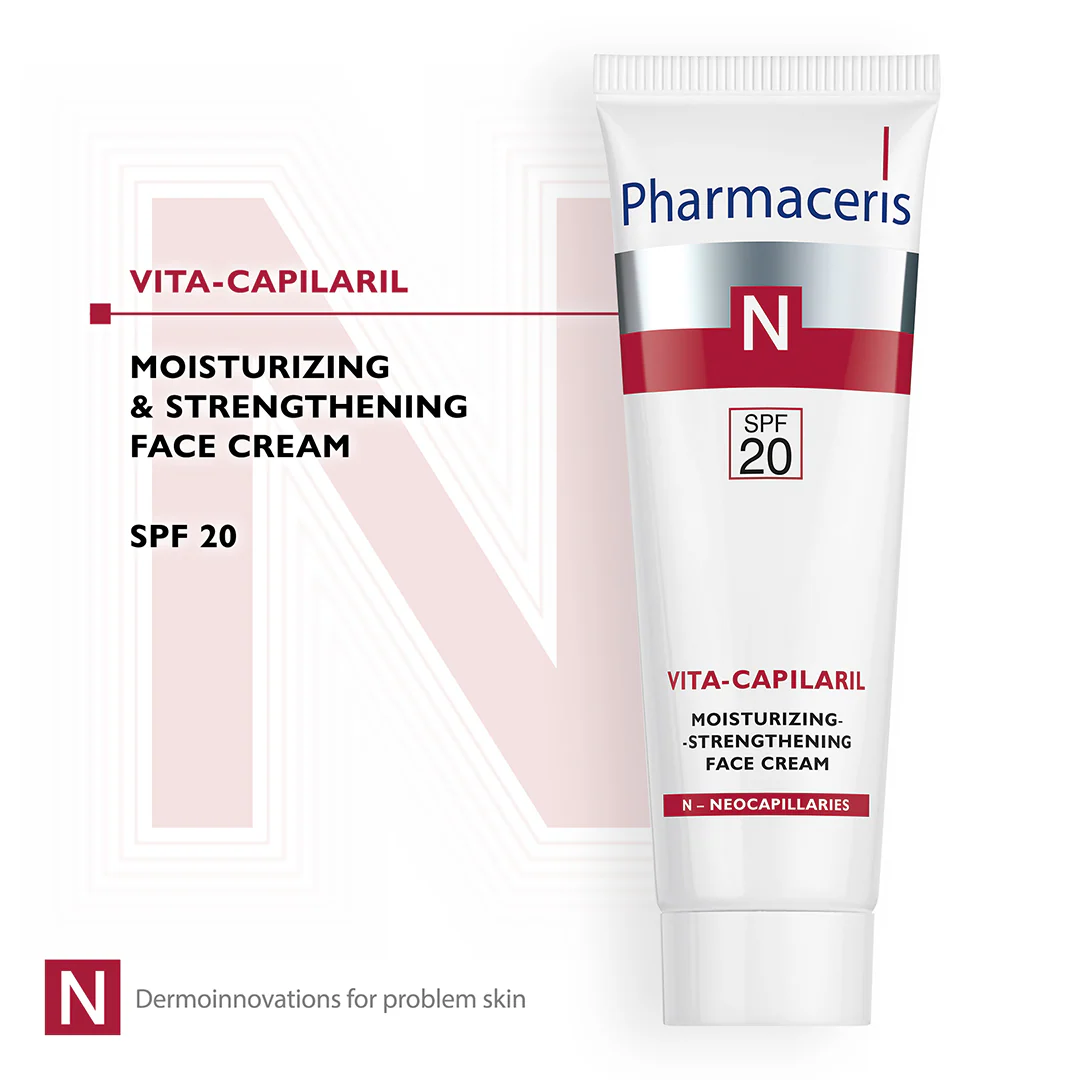 Pharmaceris N Vita-Capilaril Moisturising & Strengthening Face Cream SPF20 - Image 2