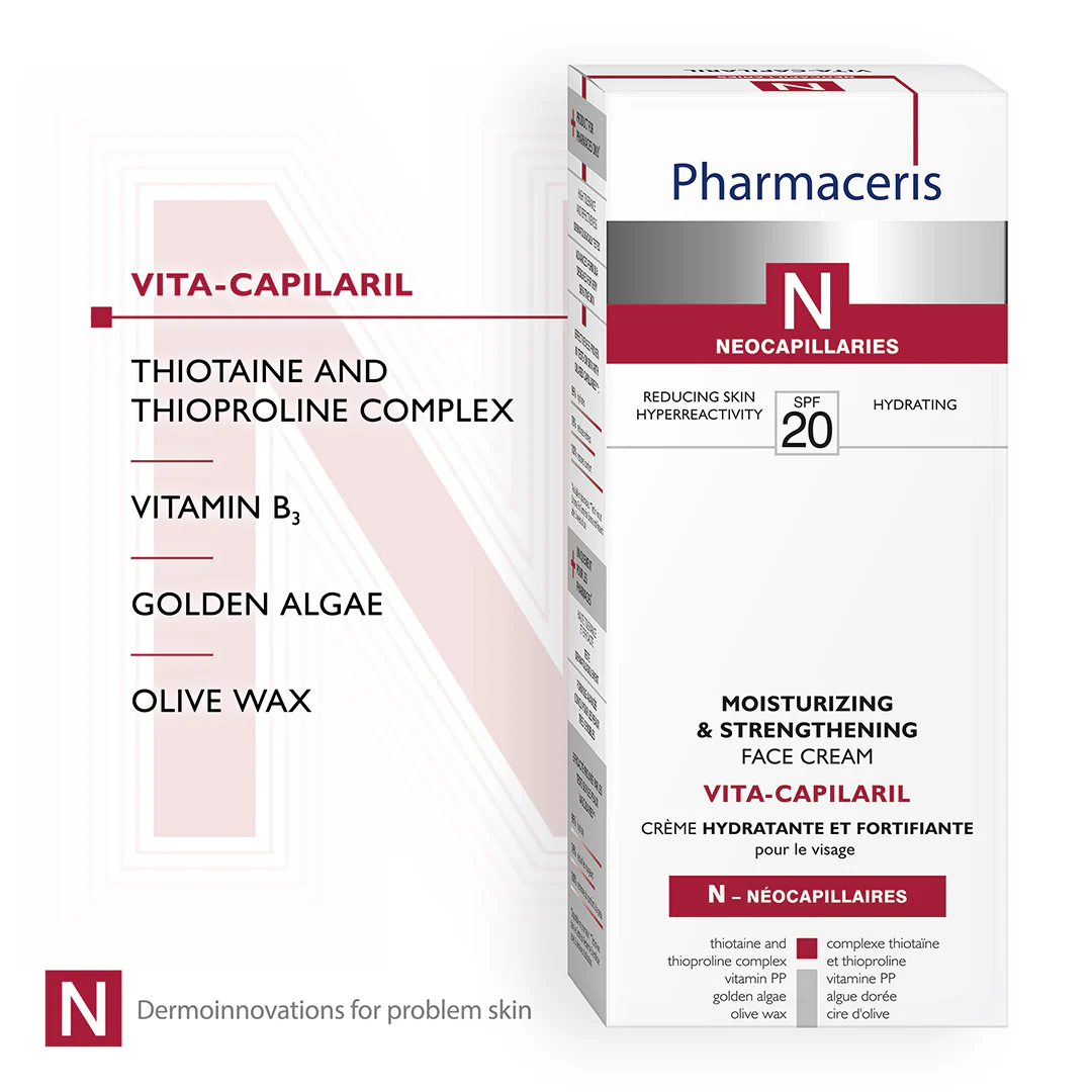 Pharmaceris N Vita-Capilaril Moisturising & Strengthening Face Cream SPF20 - Image 4