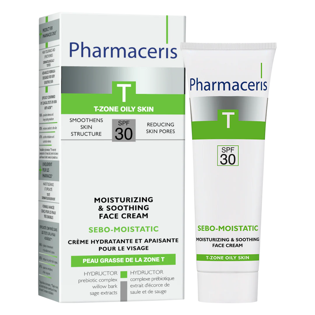 Pharmaceris T Sebo-Moistatic Moisturising & Soothing Face Cream SPF30 - Image 2