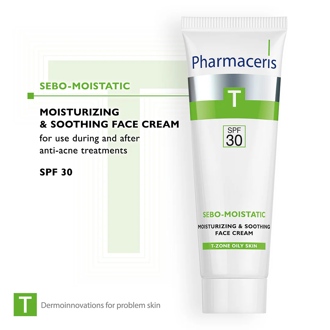 Pharmaceris T Sebo-Moistatic Moisturising & Soothing Face Cream SPF30 - Image 4