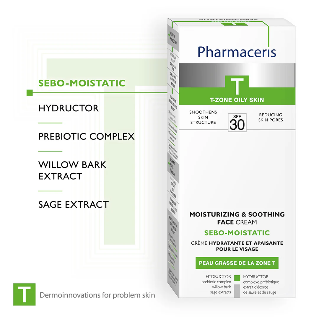 Pharmaceris T Sebo-Moistatic Moisturising & Soothing Face Cream SPF30 - Image 6