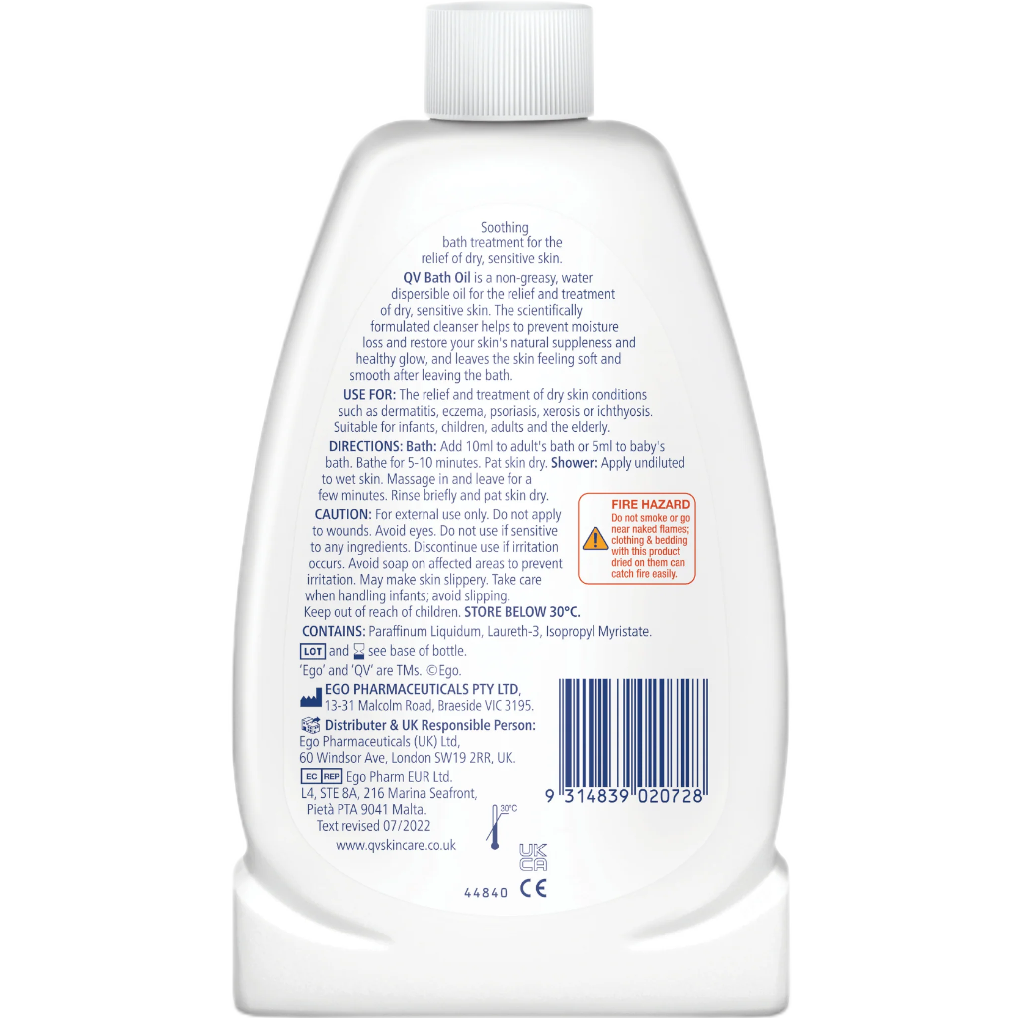 QV Bath Oil For Dry Itching Skin Conditions - Image 2