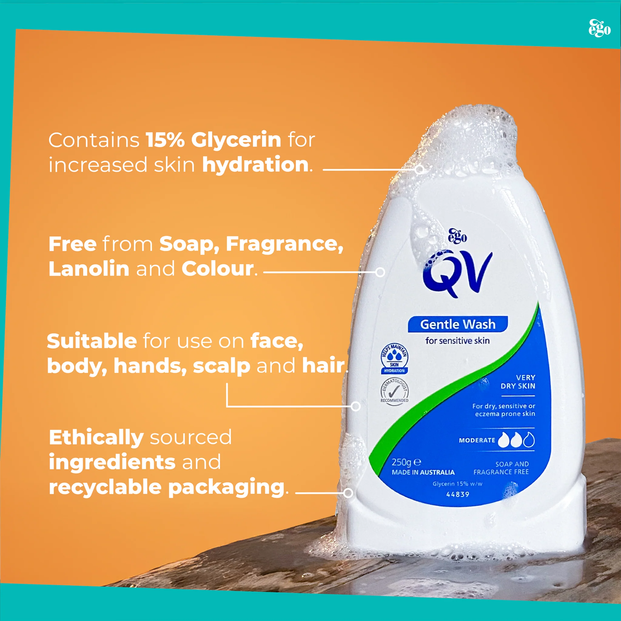QV Gentle Wash Soap Alternative for Dry Skin Conditions - Image 5