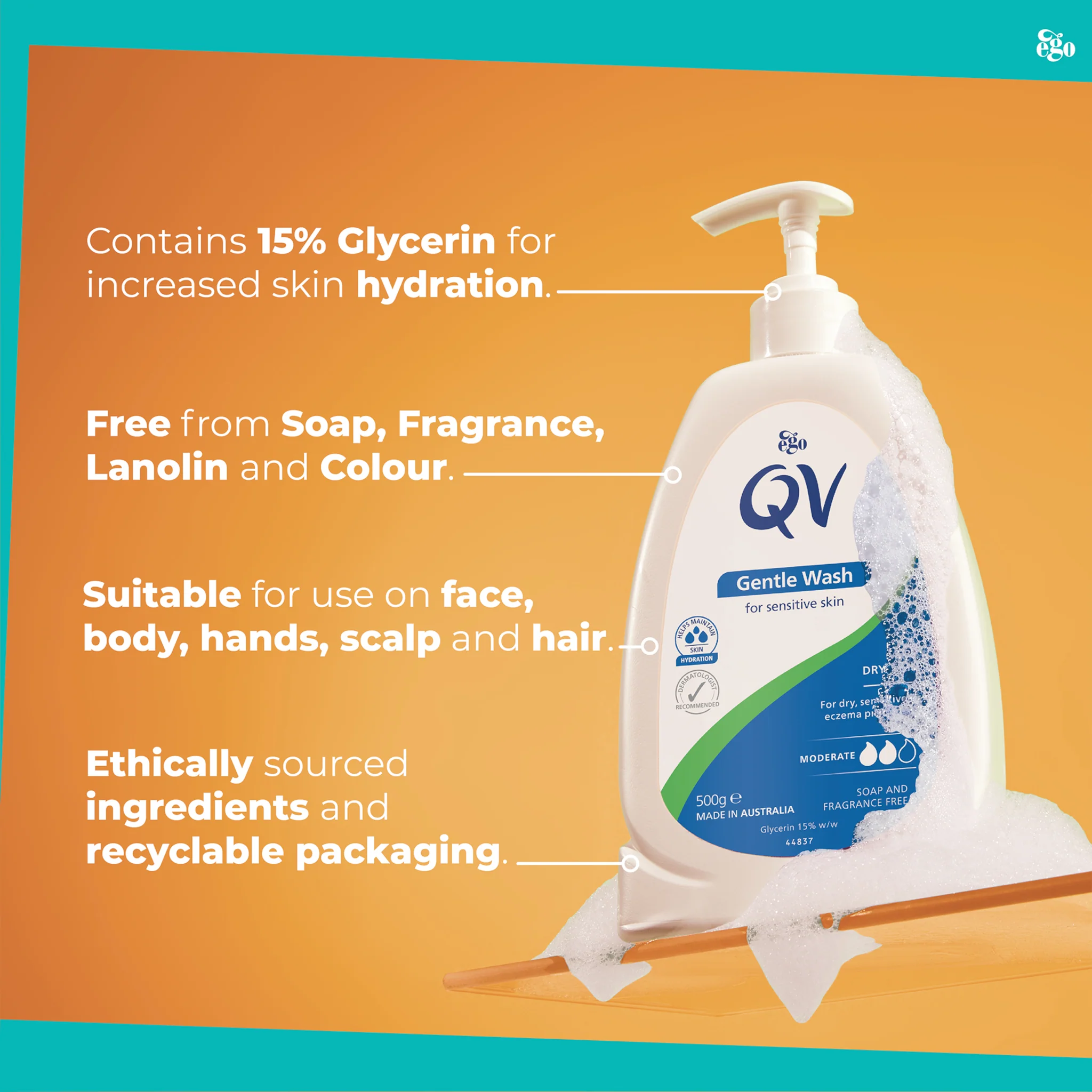 QV Gentle Wash Soap Alternative for Dry Skin Conditions - Image 6