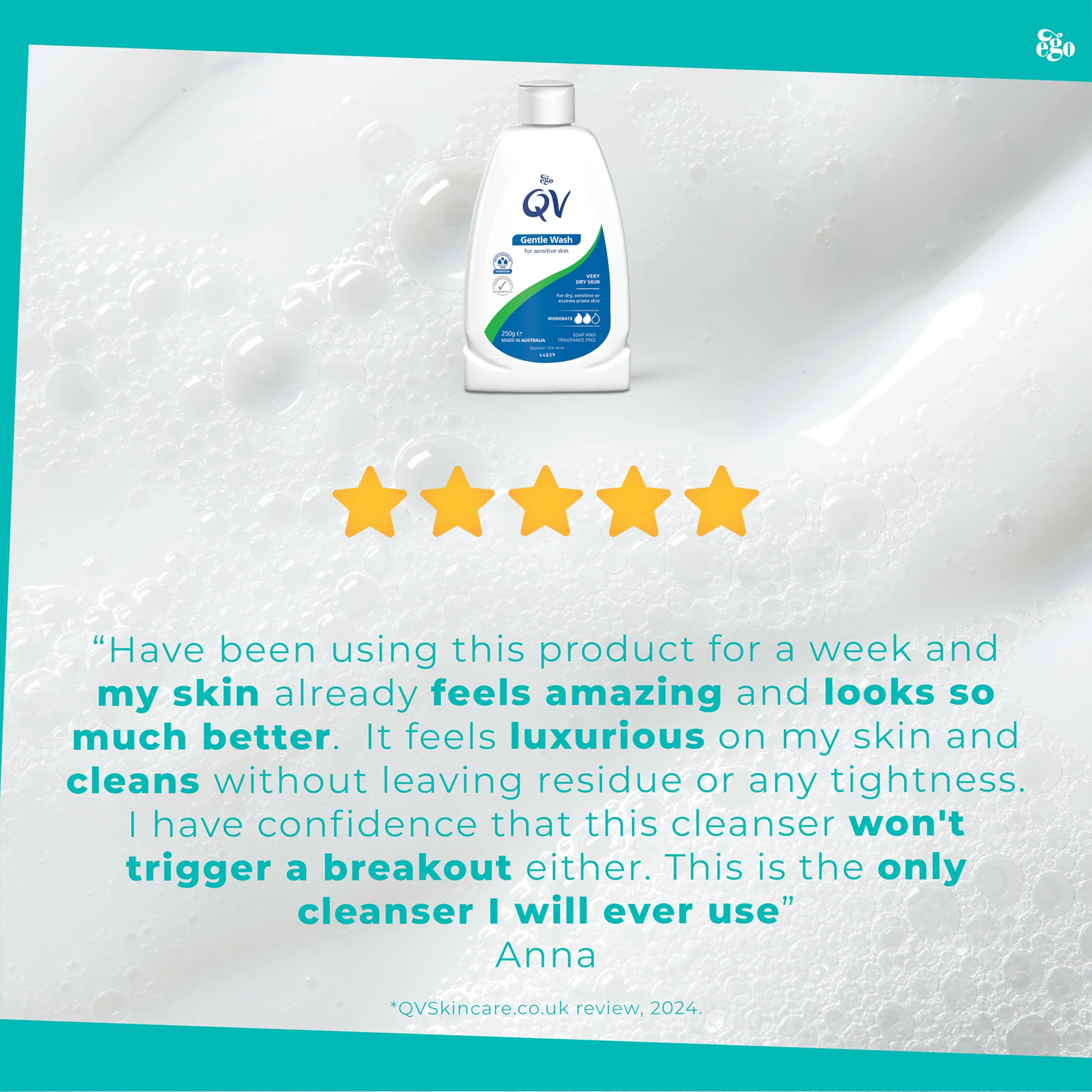 QV Gentle Wash Soap Alternative for Dry Skin Conditions - Image 7