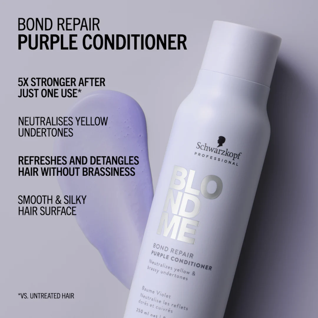 Schwarzkopf Professional BlondMe Bond Repair Purple Conditioner - Image 2