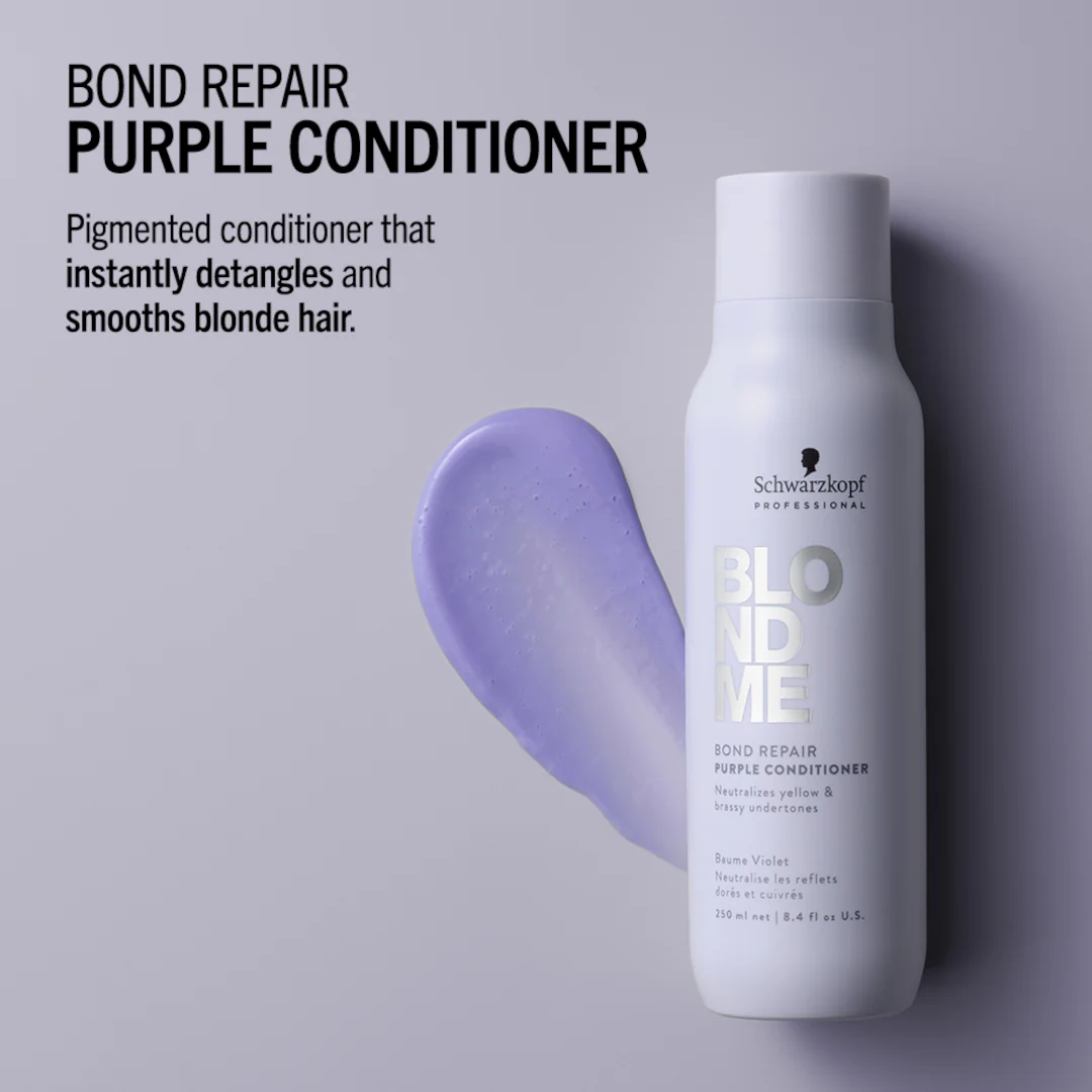 Schwarzkopf Professional BlondMe Bond Repair Purple Conditioner - Image 4