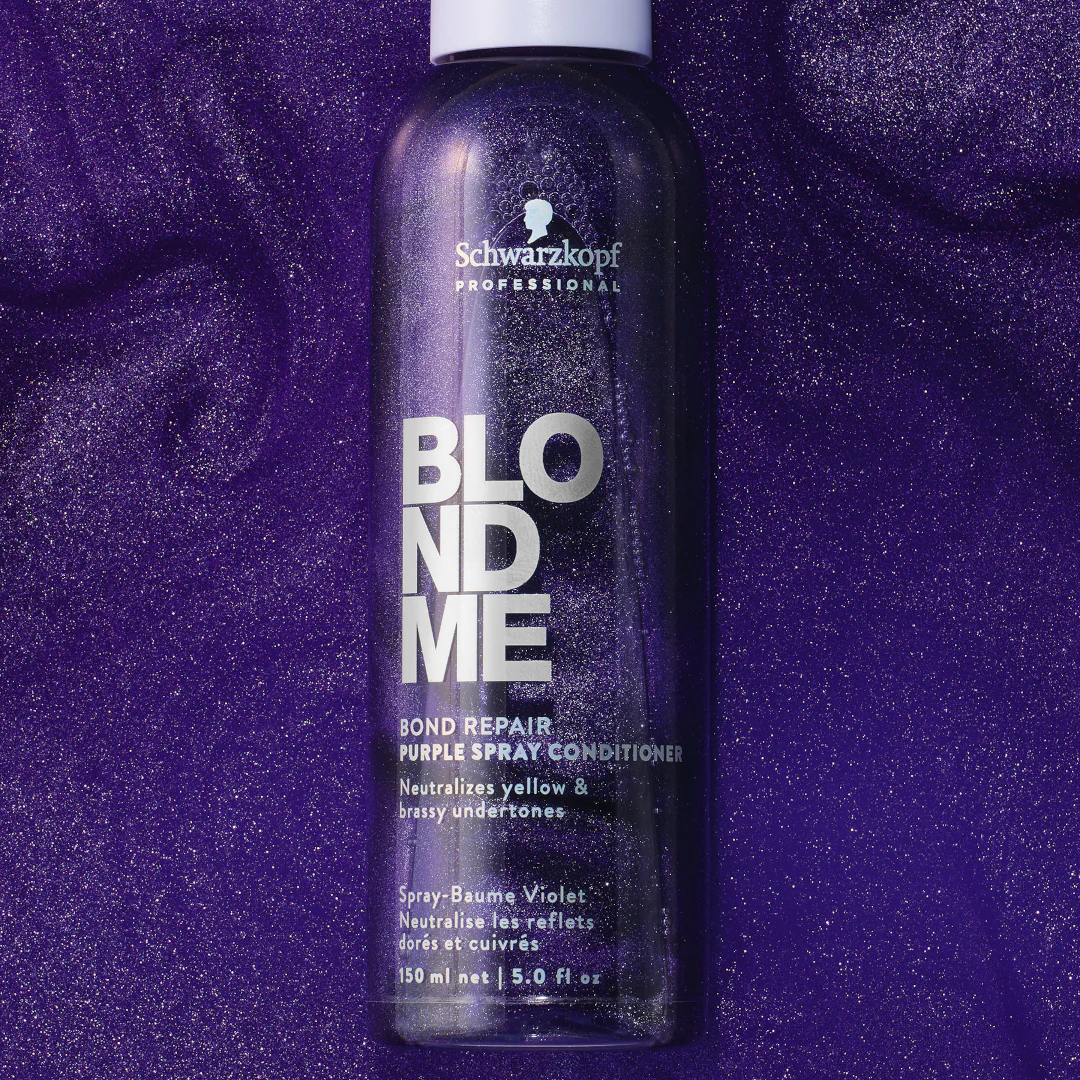 Schwarzkopf Professional BlondMe Bond Repair Purple Spray Conditioner - Image 6