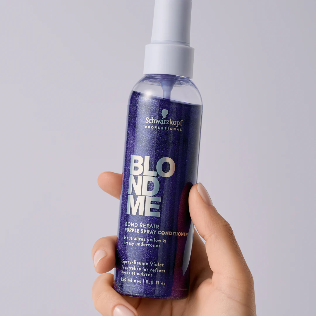 Schwarzkopf Professional BlondMe Bond Repair Purple Spray Conditioner - Image 8
