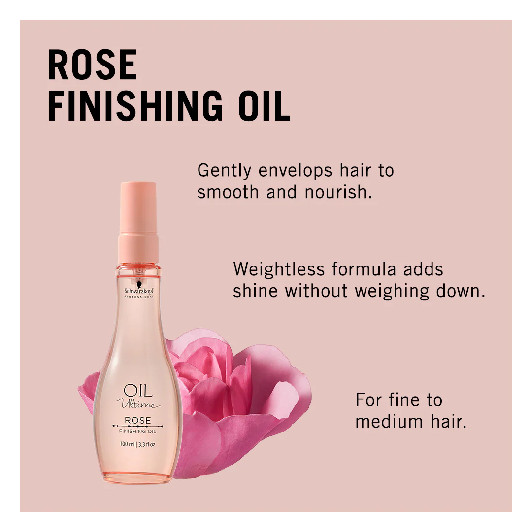 Schwarzkopf Professional Oil Ultime Rose Finishing Oil - Image 4