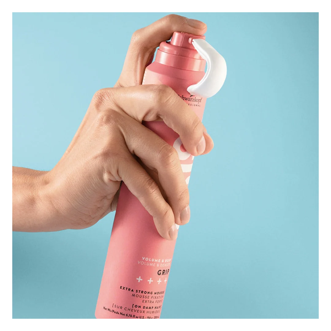 Schwarzkopf Professional Osis+ Volume & Body Grip - Extreme Hold Mousse - Image 2