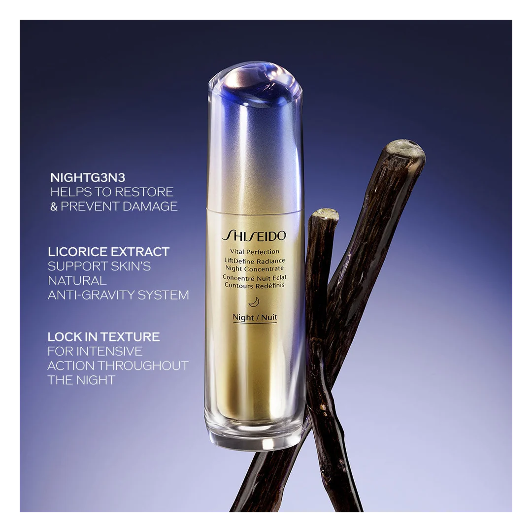 Shiseido Vital Perfection LiftDefine Radiance Night Concentrate Serum - Image 2
