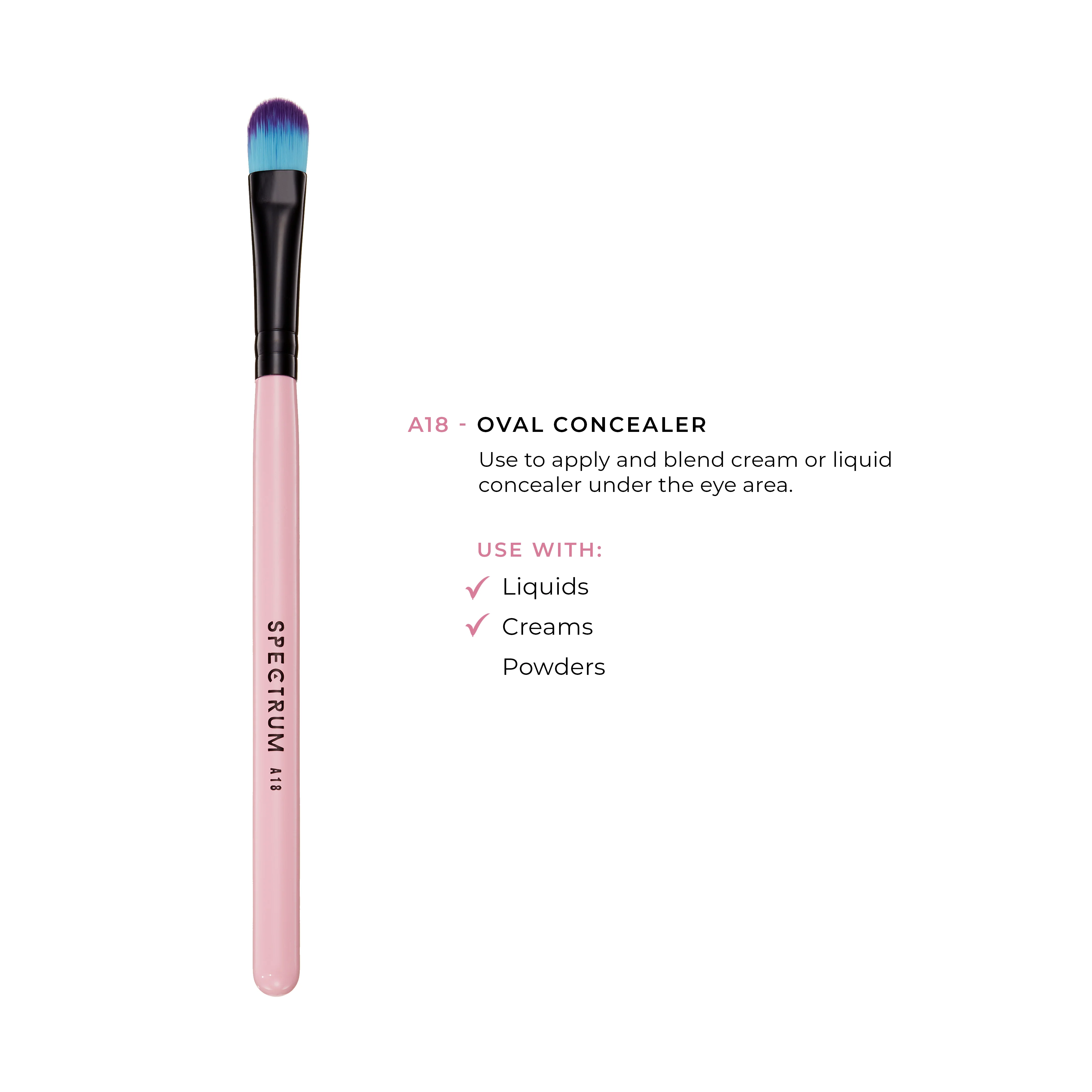 Spectrum A18 Oval Concealer Brush - Image 2
