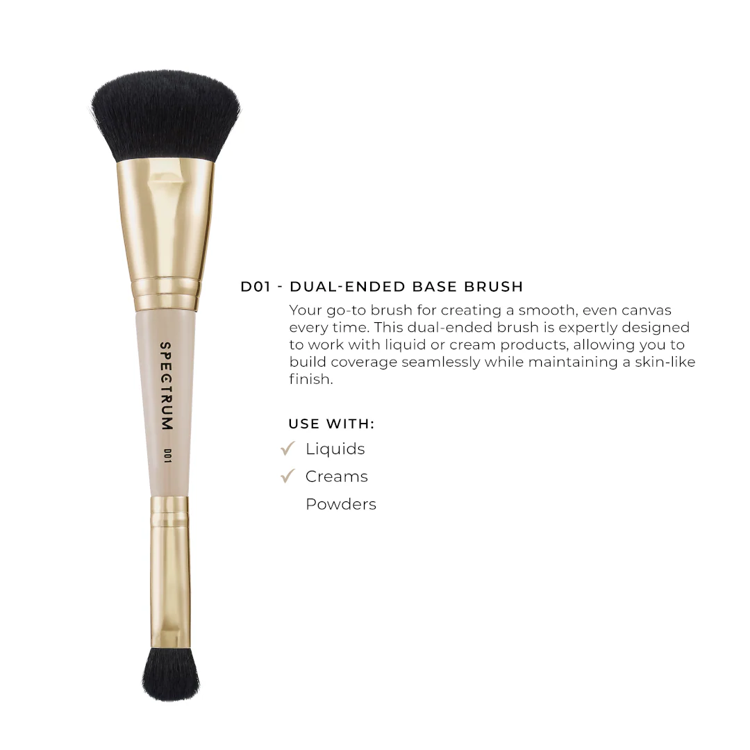 Spectrum D01 "The Base" Foundation Duo Brush - Image 4