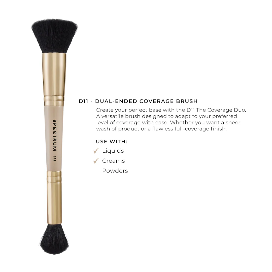 Spectrum D11 "The Coverage" Foundation Duo Brush - Image 4
